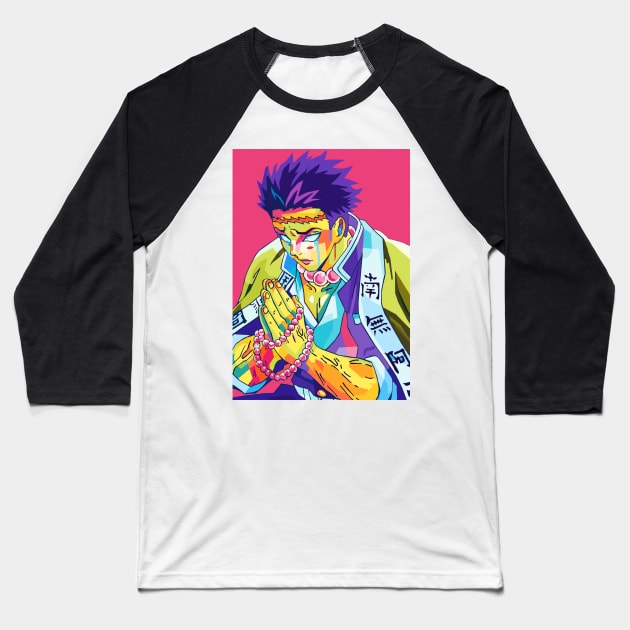 Gyomei Himejima Wpap Pop Art Baseball T-Shirt by Zet Art